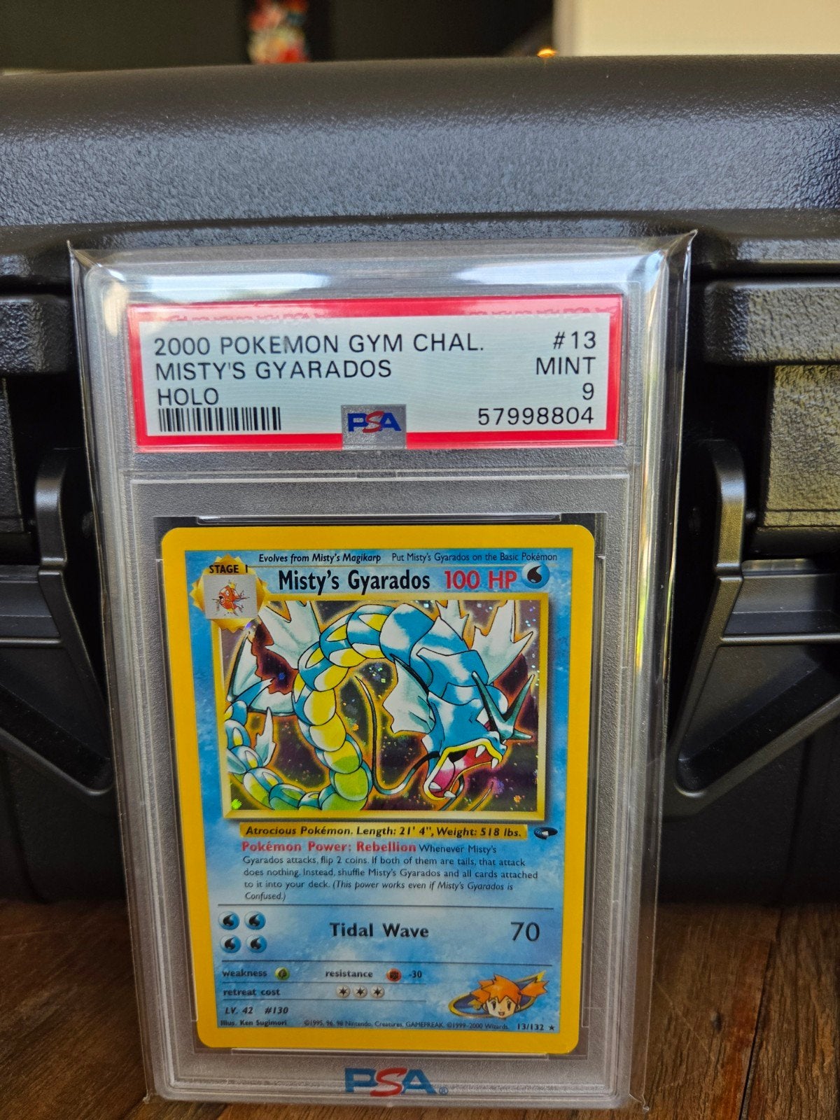 Misty's Gyarados Holo PSA 9 Mint 2000 Pokémon Gym Challenge, Ophalen of Verzenden