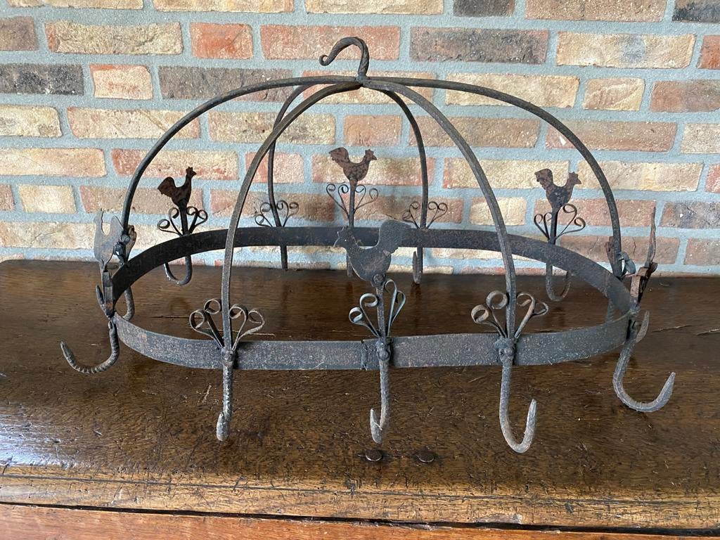 Brocante langwerpig ijzeren wildrek, Ophalen