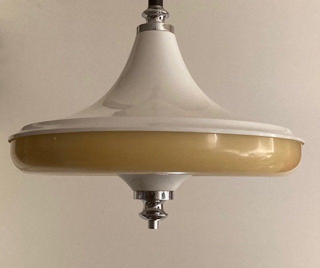 Nette vintage pendel / Hanglamp uit jaren 60/70, Ophalen of Verzenden, Zo goed als nieuw, Metaal, Space Age
