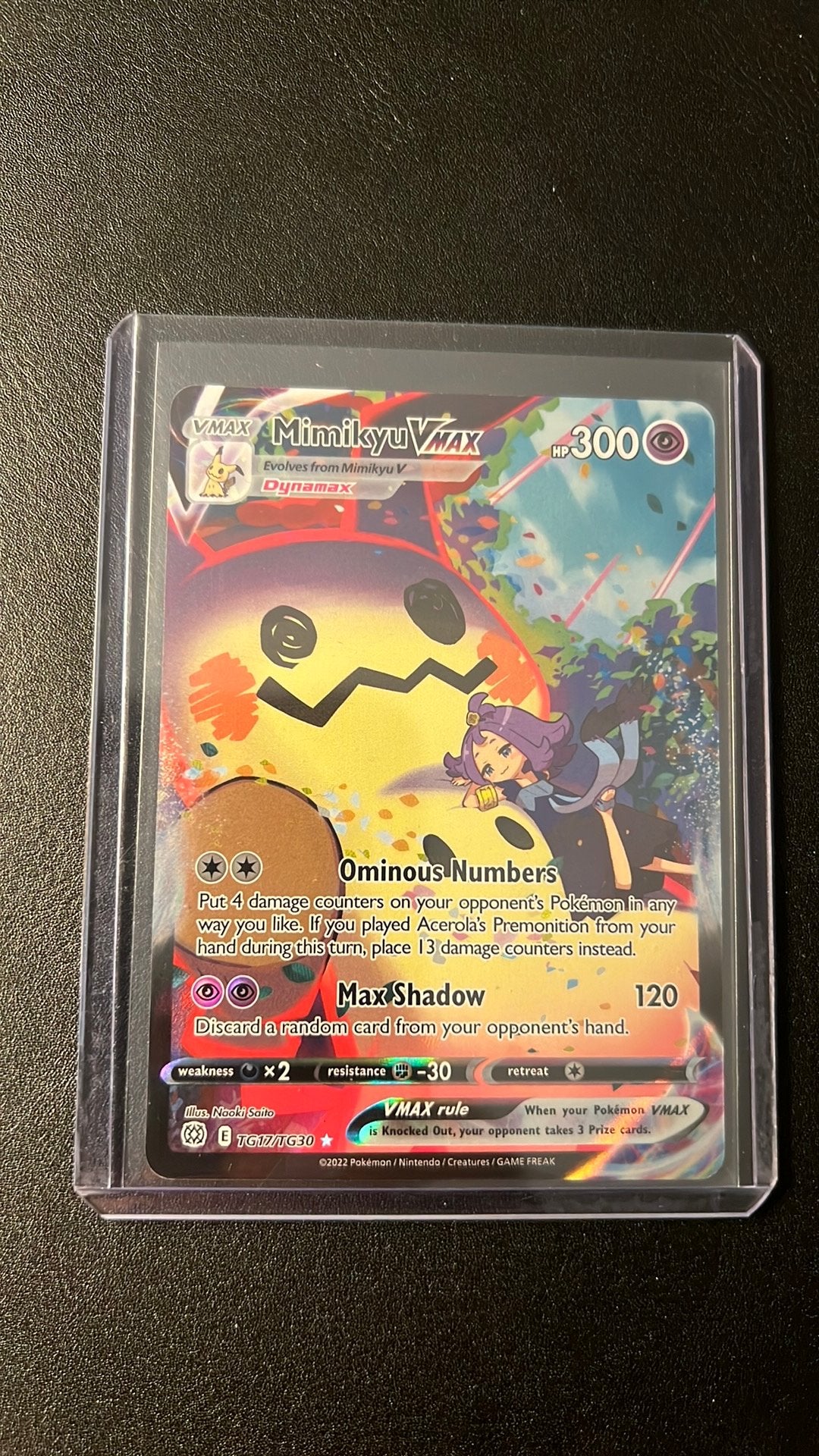 Mimikyu VMAX TG17/TG30 Brilliant Stars, Ophalen of Verzenden, Zo goed als nieuw, Losse kaart