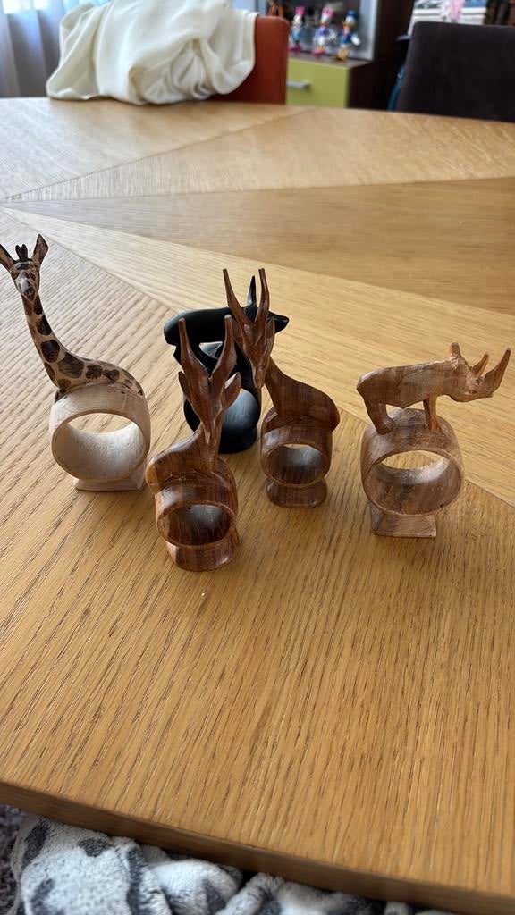 Servetten ringen dieren van hout, Ophalen of Verzenden, Zo goed als nieuw