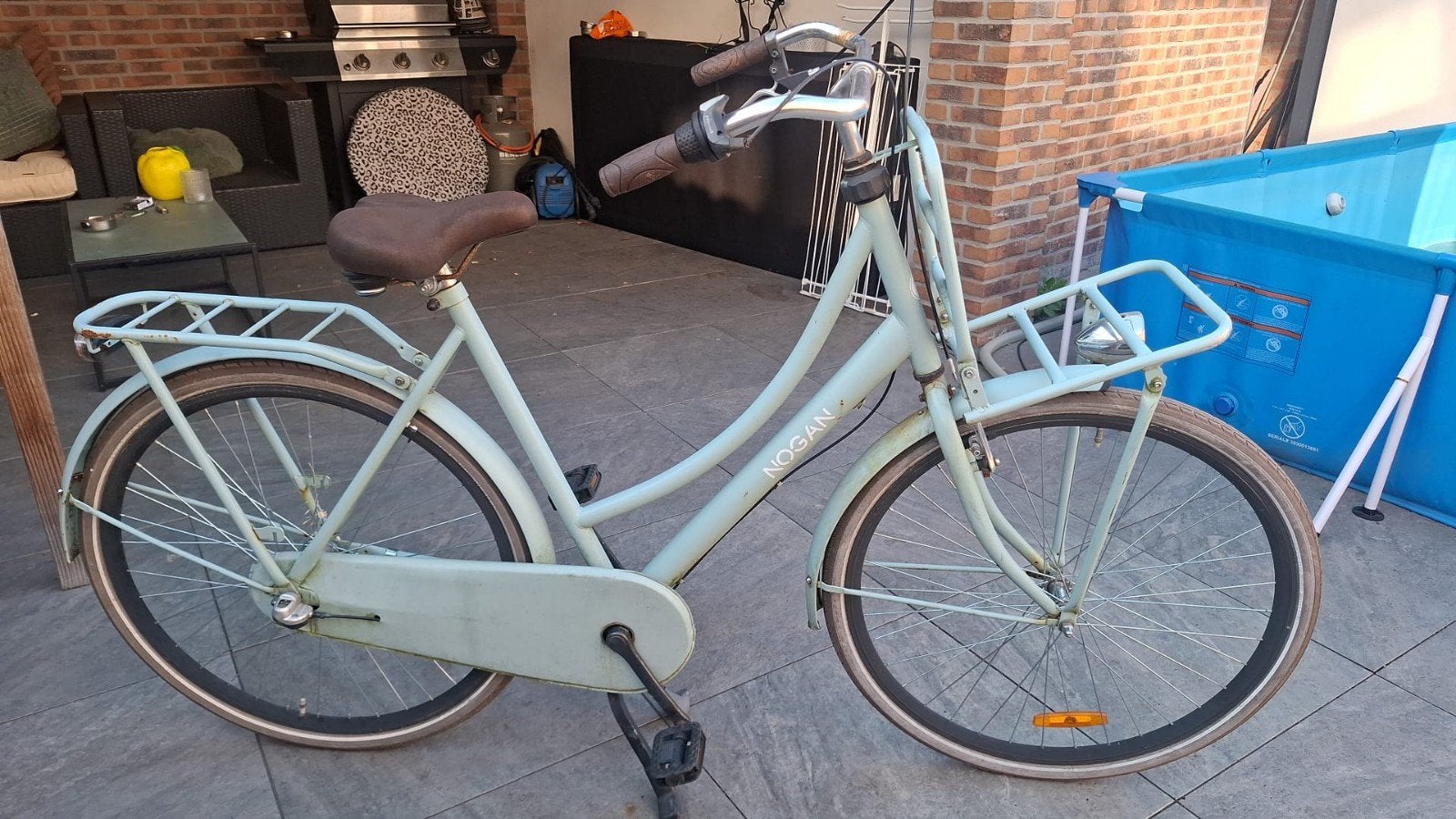 Mooie Nogan damesfiets te koop!, Ophalen, Terugtraprem, 47 tot 50 cm, Versnellingen