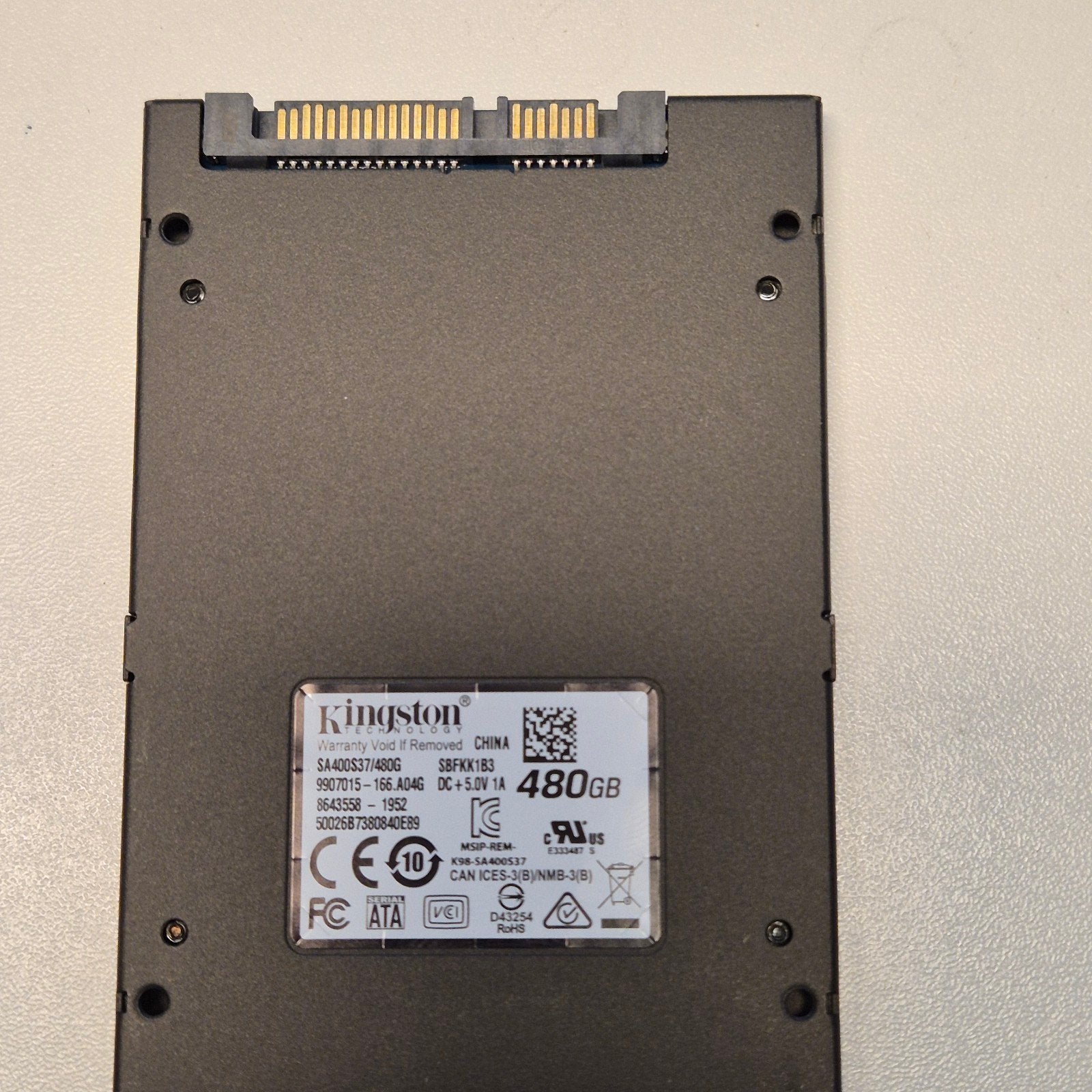 Kingston A400 480GB SSD 2,5" Sata, Computers en Software, Harde schijven, Gebruikt, Laptop, Intern, SSD, SATA, Verzenden