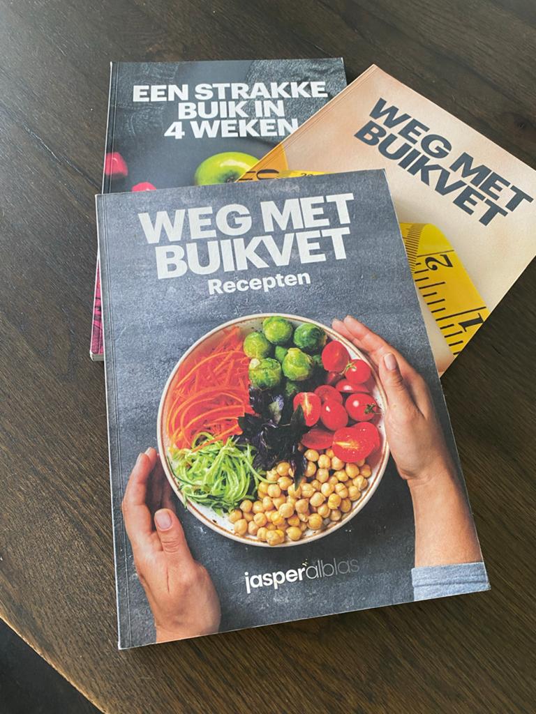 Jasper Alblas boeken: Weg met Buikvet & Strakke Buik in 4 We, Verzenden, Zo goed als nieuw, Dieet en Voeding