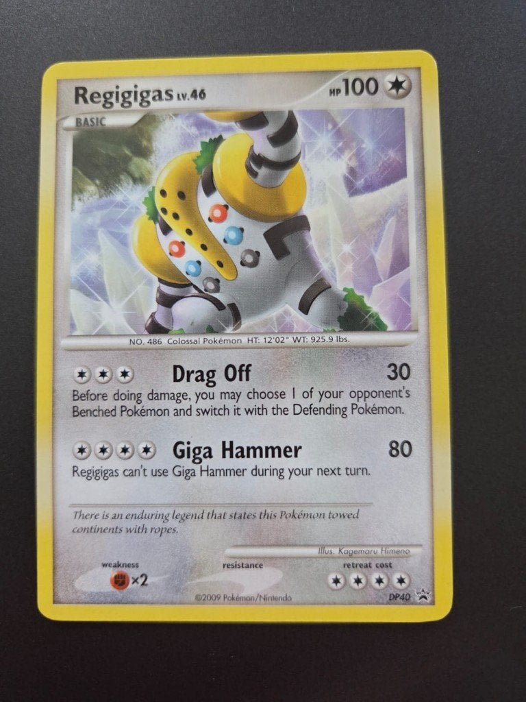 pokemon diamond pearl dutch DVD promo nonholo regigigas DP40, Ophalen of Verzenden, Zo goed als nieuw, Losse kaart