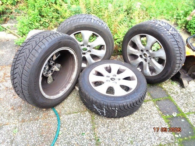 winterband 205x55  op RVS-velg met sensor, Ophalen, Gebruikt, 16 inch, Banden en Velgen