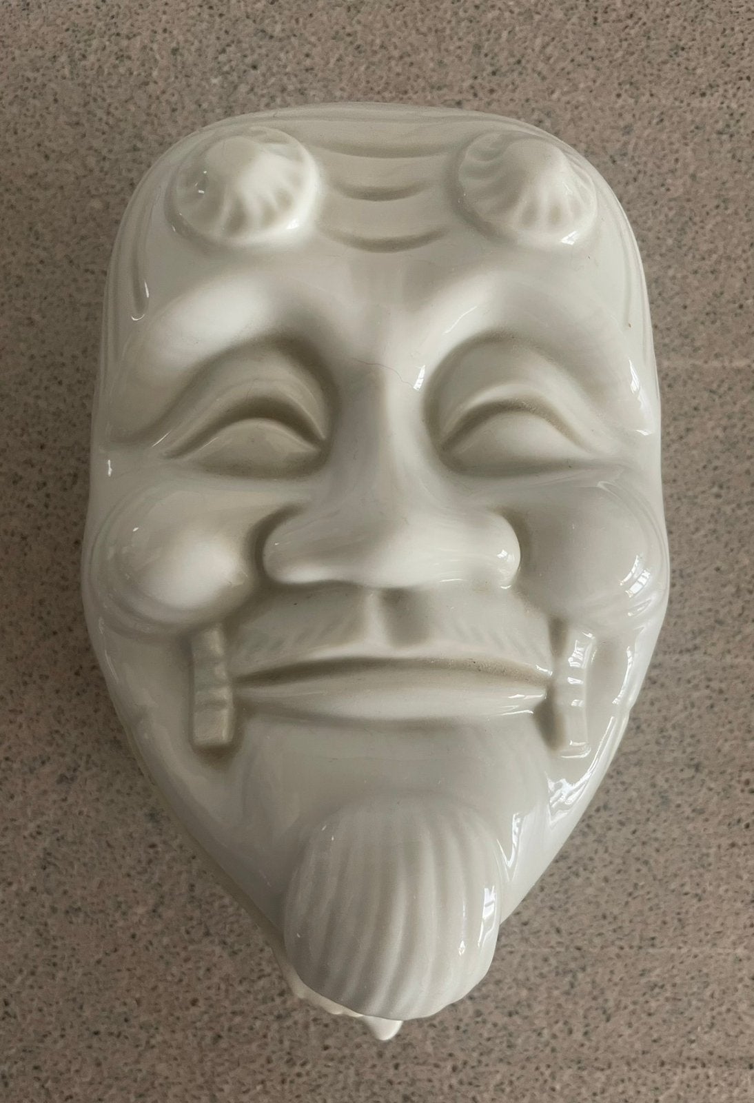 Prachtig Okina mask Japan masker bakje porselein wit, Ophalen of Verzenden, Zo goed als nieuw, Porselein