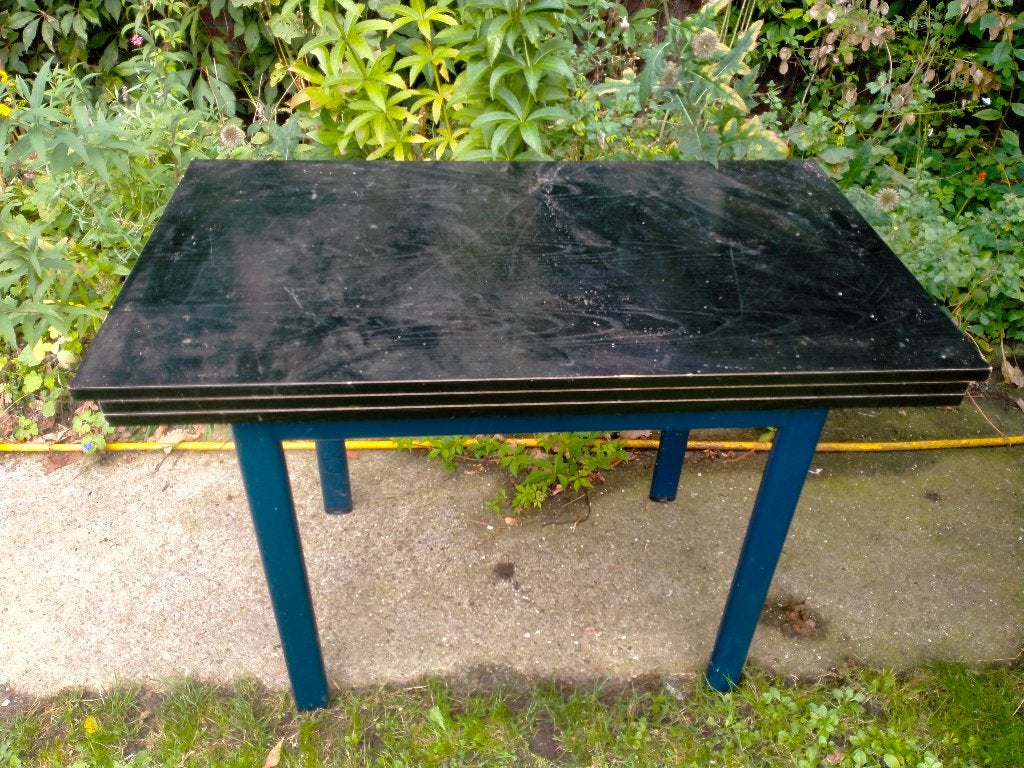 Bureautje / tafel, Huis en Inrichting, Gebruikt, 100 tot 150 cm, Rechthoekig, 50 tot 75 cm