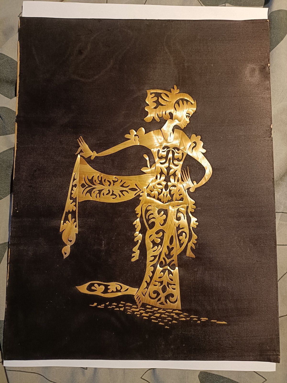 Decoratieve Wanddecoratie: Indonesische Danseres, Wanddecoratie, Handgemaakt, Indonesië, Meerkleurig