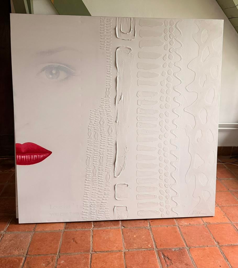 Sabine Kleiren schilderij 150x150!, Antiek en Kunst, Ophalen