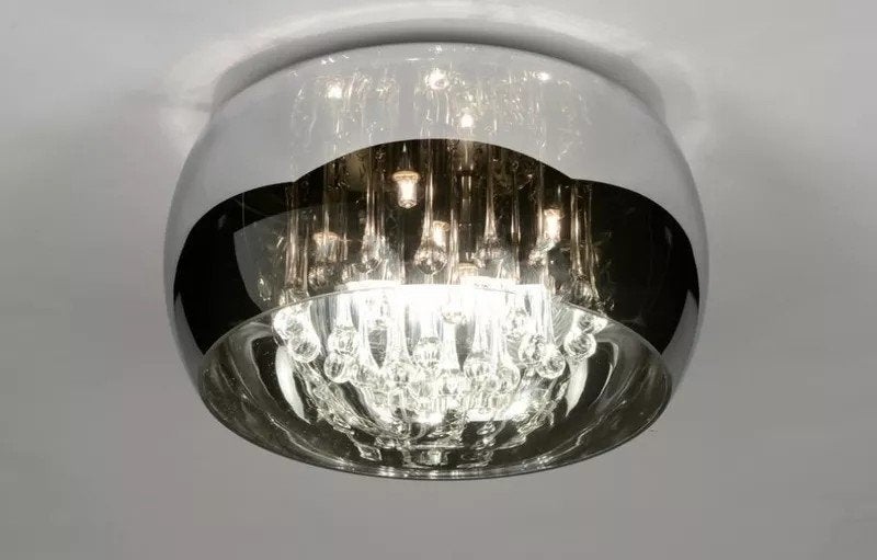 Lumidora VICTORIA Plafondlamp Glas / Kristal, Zilver, Modern, Overige fittingen, Ophalen of Verzenden