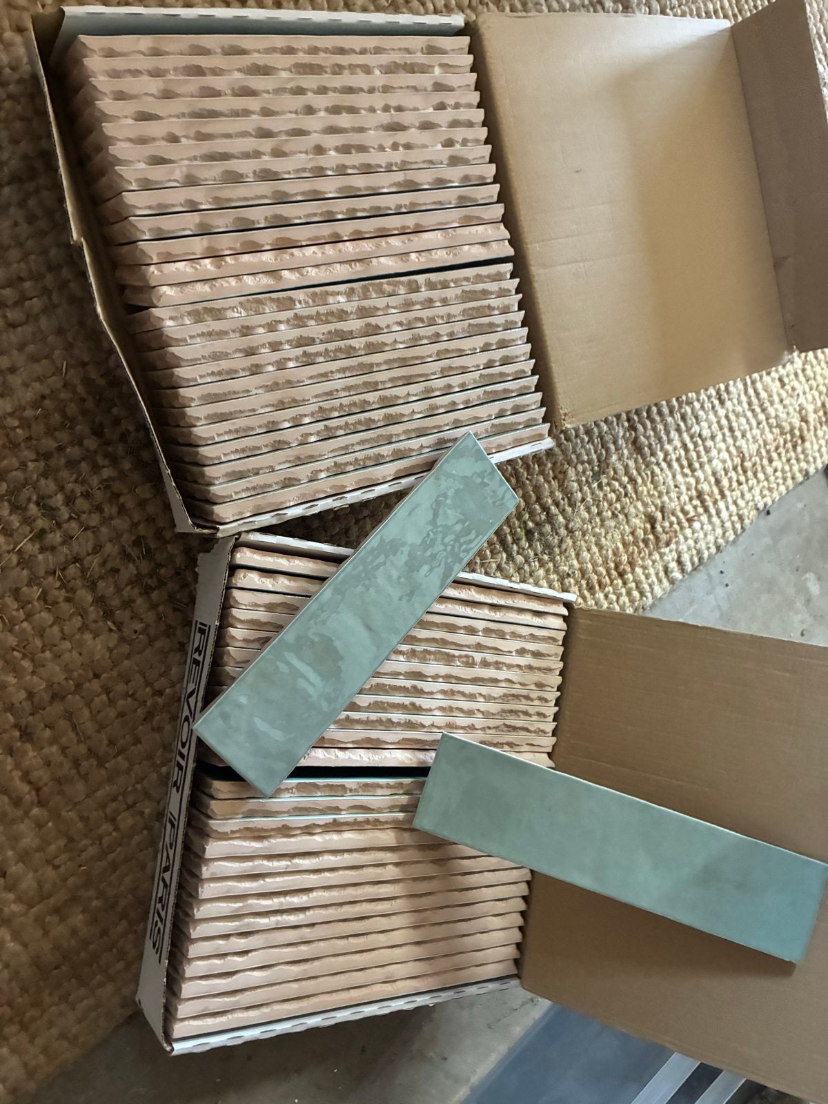 Revoir Paris Keramische Tegels Gloss Groen 0,8 m2, Nieuw, 20 tot 40 cm, Minder dan 5 m², Wandtegels