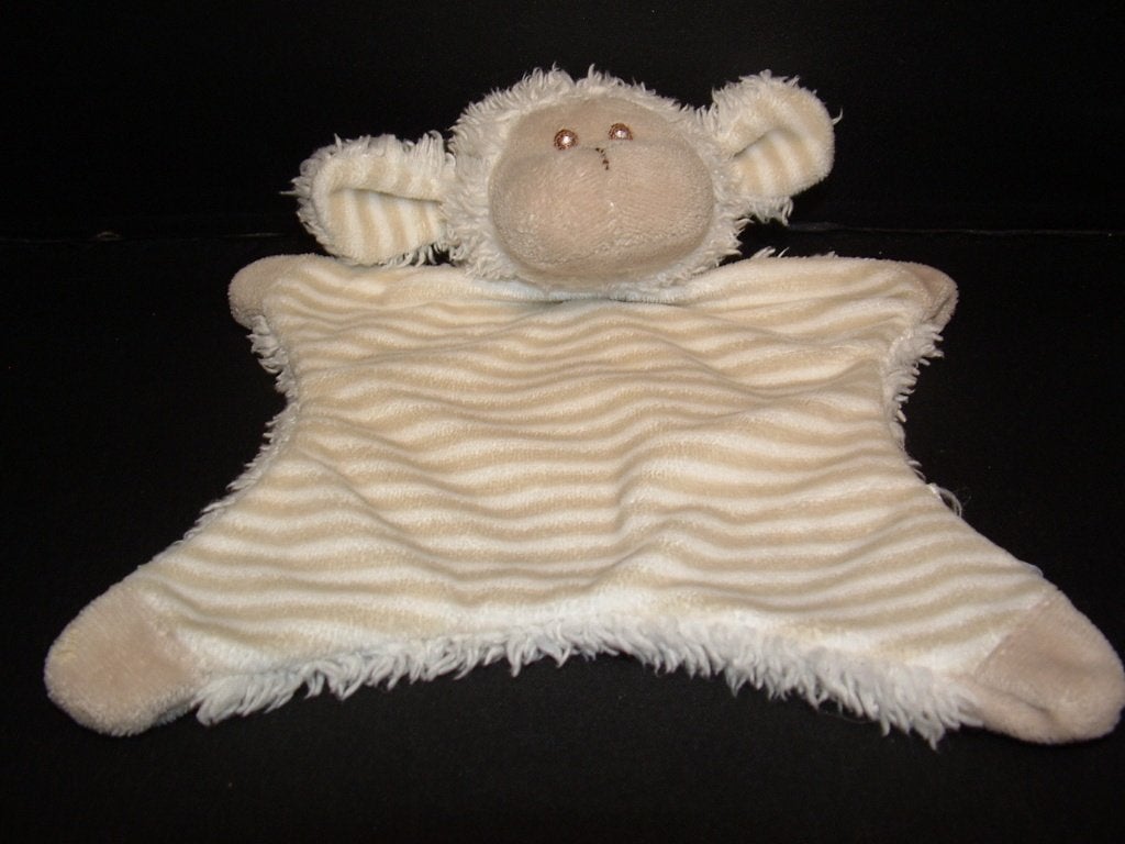 ERGEE SCHAAP KNUFFELDOEK VELOURS BEIGE/WIT GESTREEPT, Ophalen of Verzenden, Nieuw, Overige typen