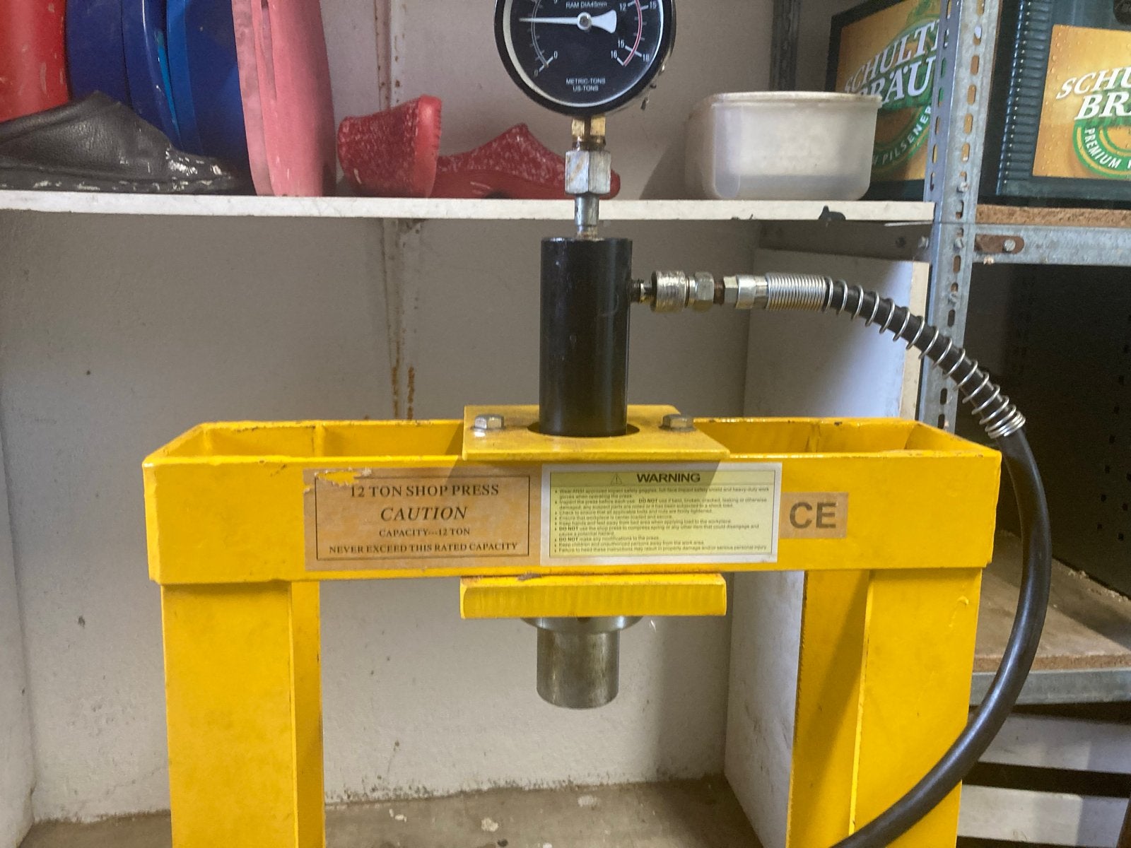 12 Ton Werkplaatspers - Hydraulische Pers, Ophalen, Gebruikt