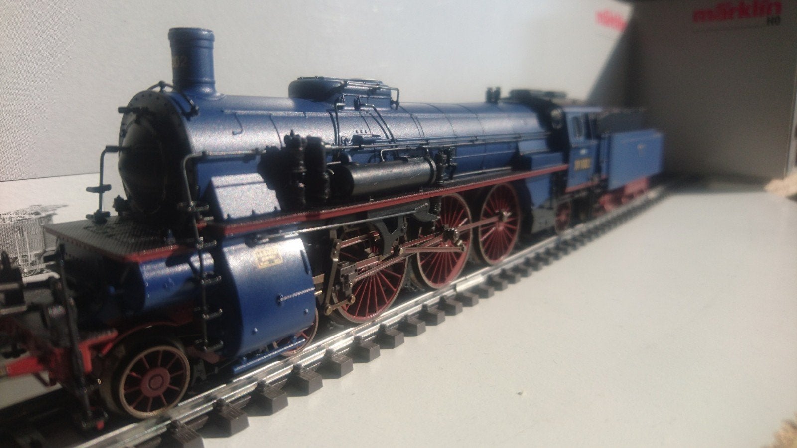 Marklin -Sneltreinlocomotief Badische IVh - Mfx+Geluid+Sinus, Ophalen, Wisselstroom, Locomotief, Zo goed als nieuw