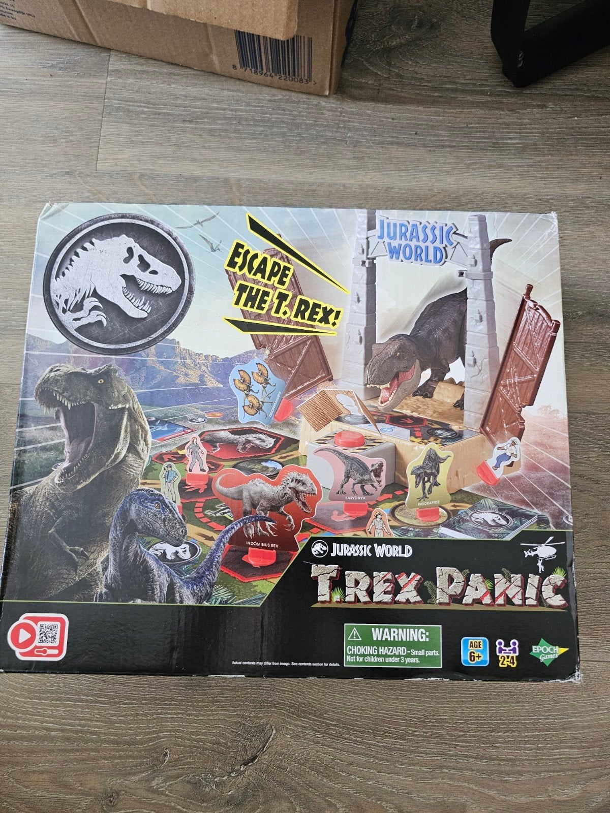 Jurassic World T-Rex Panic Bordspel - Ontsnap aan de T-Rex!, Hobby en Vrije tijd, Gezelschapsspellen | Bordspellen, Een of twee spelers