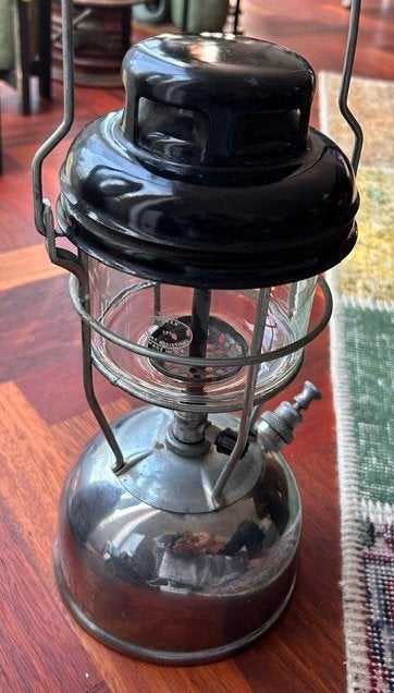 Vintage Benzine- druklamp, Gebruikt, Overige typen, Overige fittingen, Ophalen of Verzenden