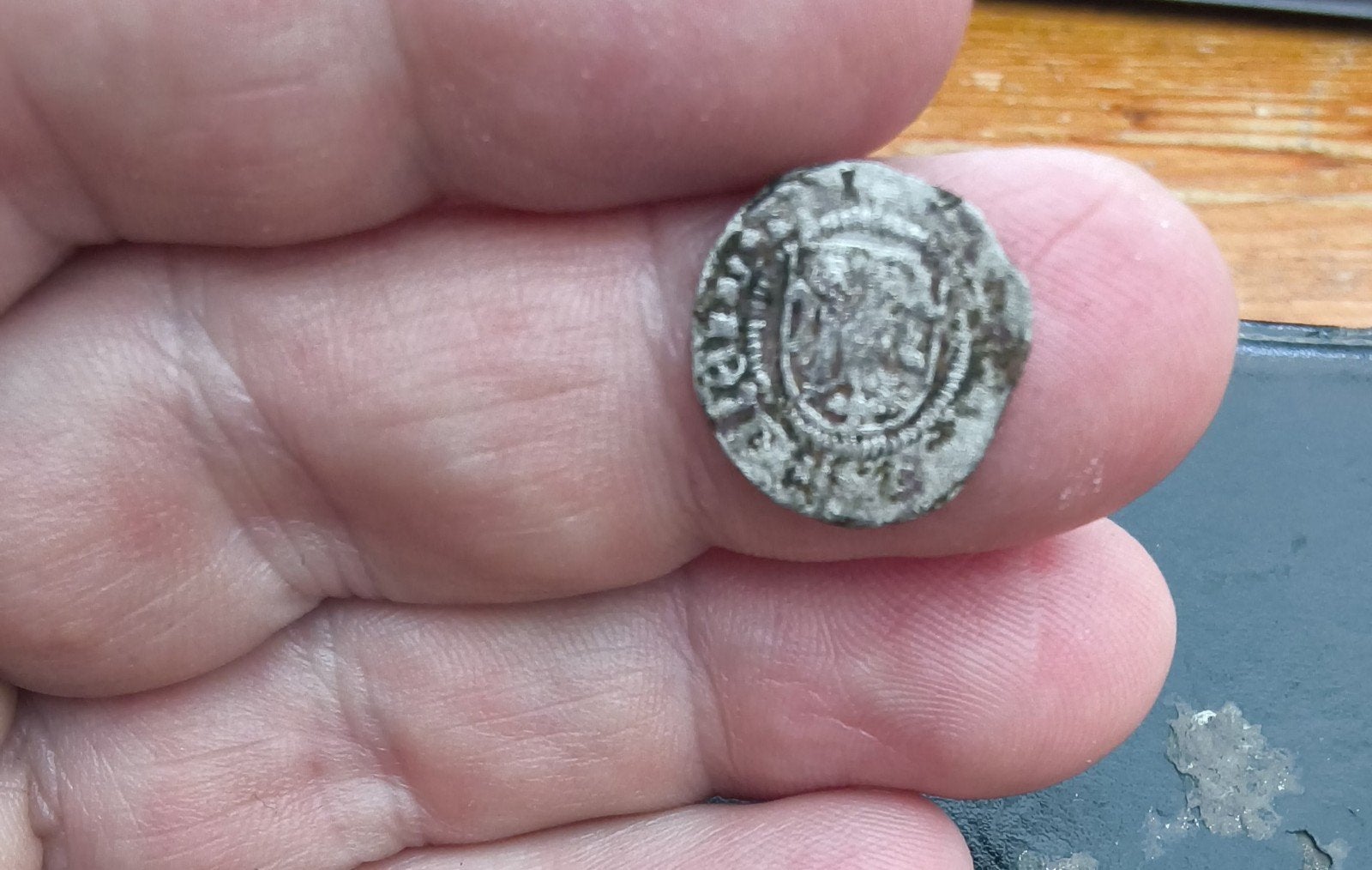 middeleeuws zilver muntje bodemvondst, Ophalen of Verzenden, Zilver