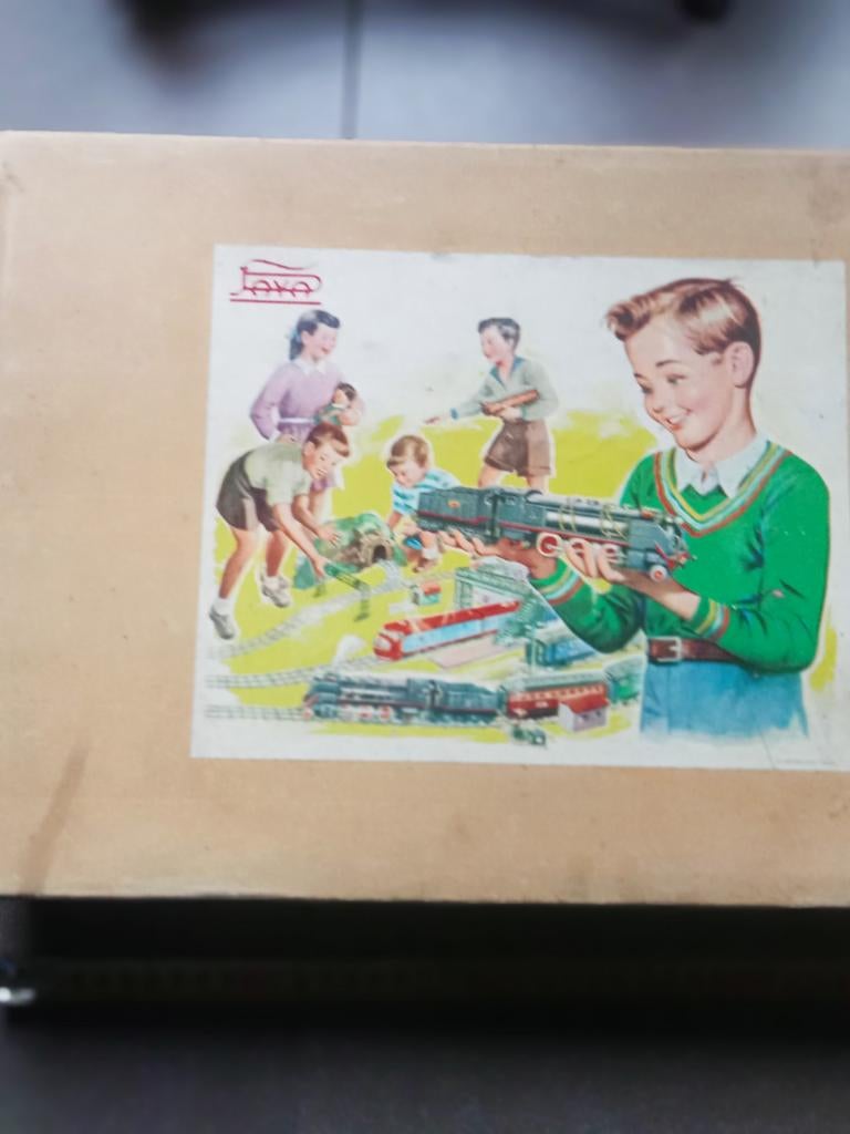 Vintage Laya opbergdoos- locomotief - Jaren '50/'60, Antiek en Kunst, Ophalen of Verzenden
