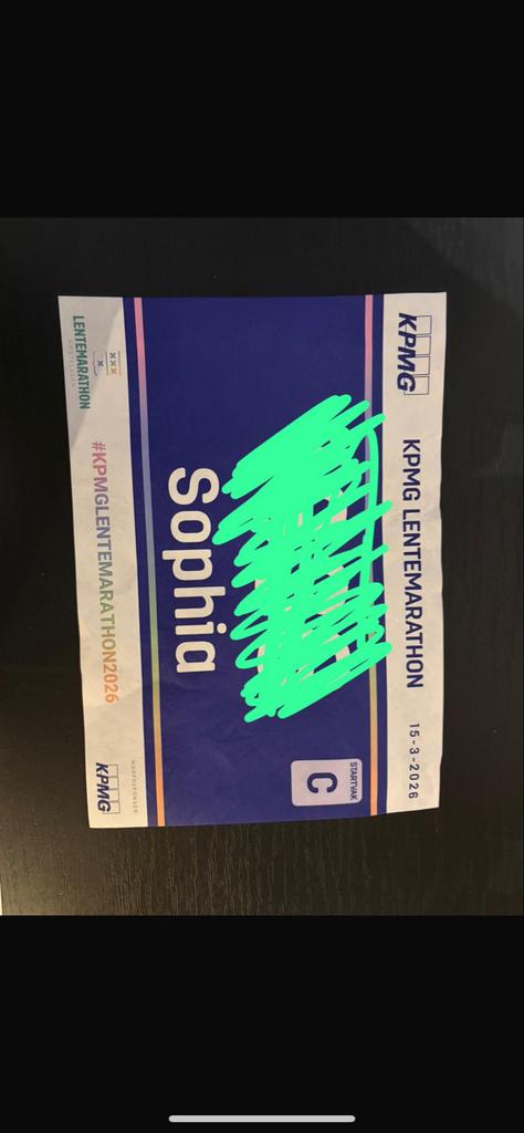 KPMG Lentemarathon start nummer (heel), Tickets en Kaartjes, Eén persoon