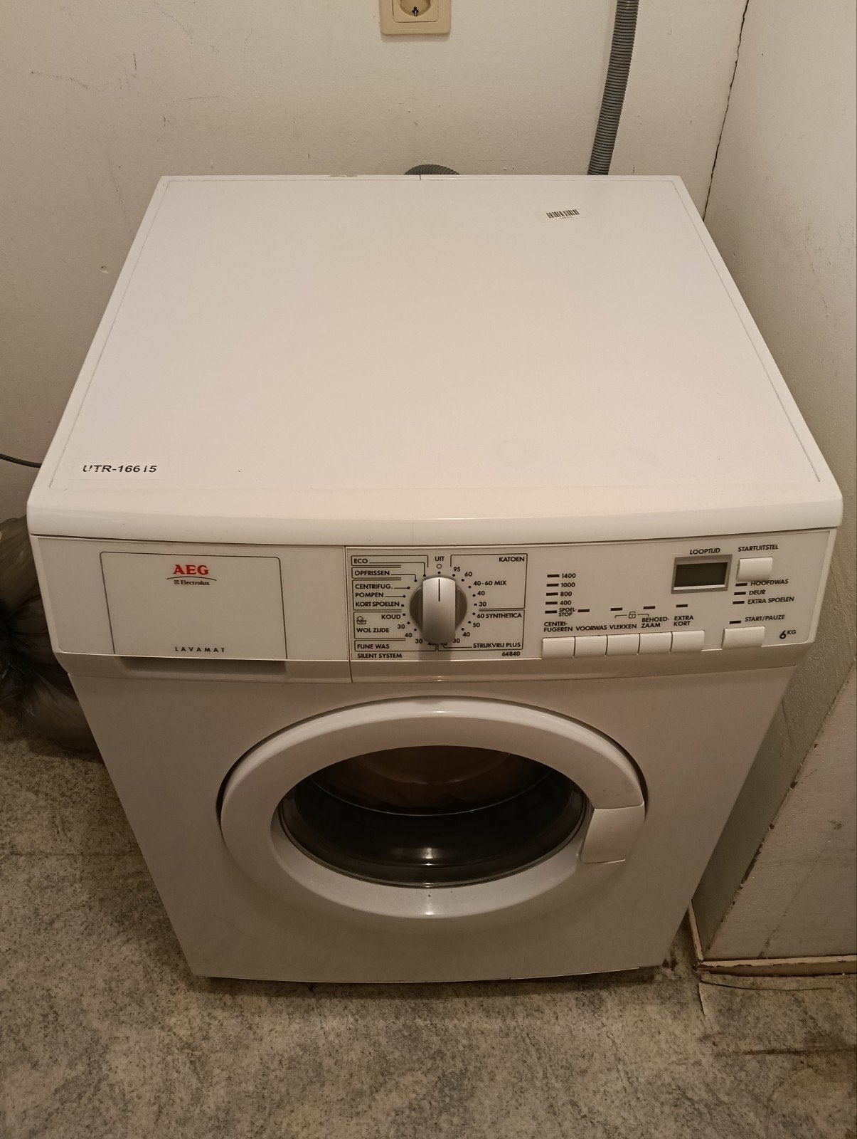 AEG Lavamat Voorlader Wasmachine - UTR-16615, Gebruikt, Ophalen of Verzenden, 85 tot 90 cm, 1200 tot 1600 toeren