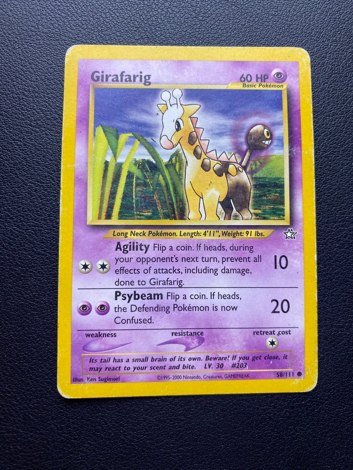 Girafarig - Neo Genesis - 58/111 - Pokemon kaart, Ophalen of Verzenden, Zo goed als nieuw