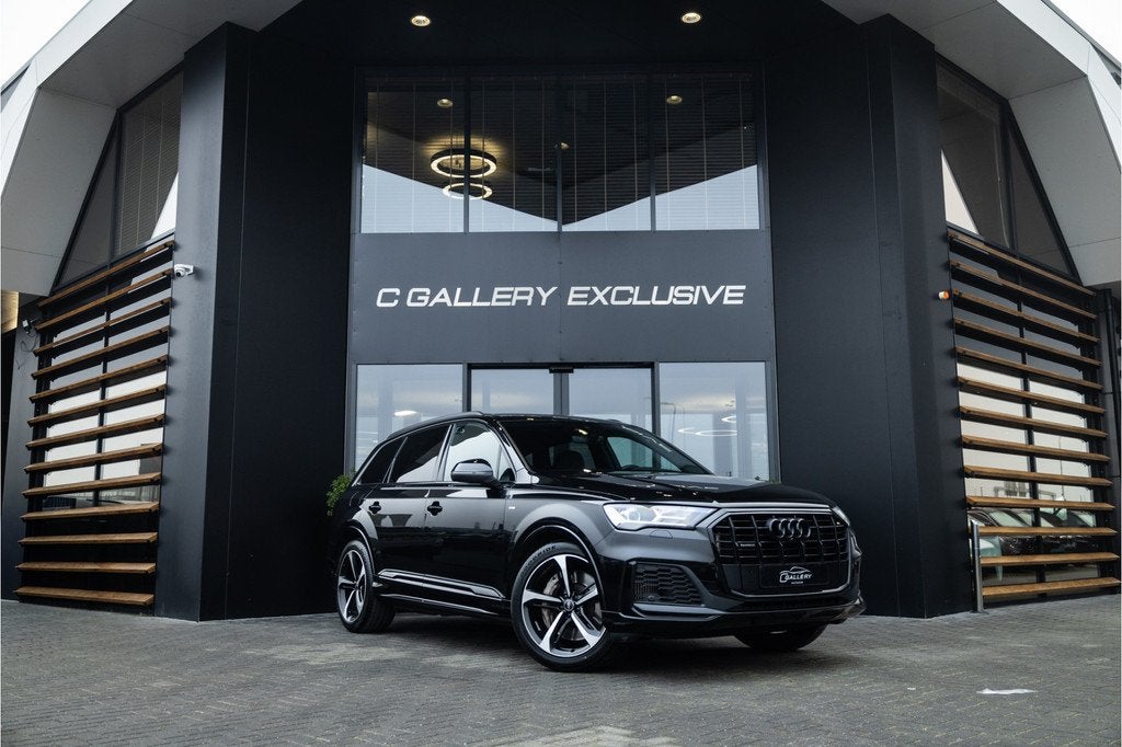 Audi Q7 55 TFSI e quattro Pro Line S - S Line | Luchtvering, Auto's, Audi, Automaat, Gebruikt, Zwart, 2995 cc