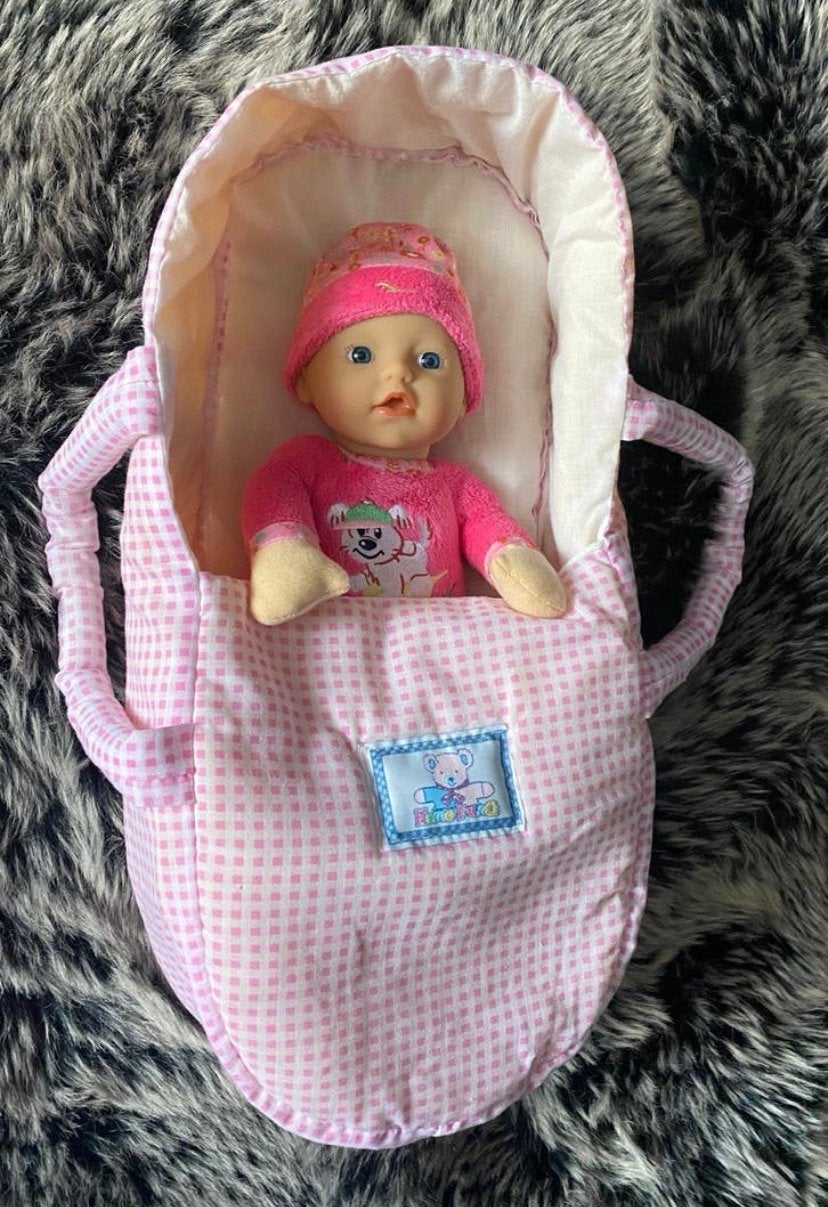 Baby Born pop met reiswiegje. Zapf creation, Verzenden, Zo goed als nieuw, Babypop