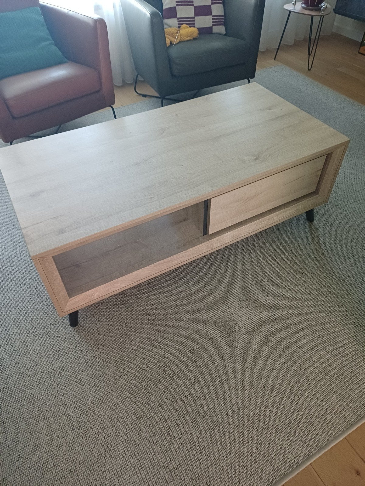 Fjord Salontafel - Echt Hout - Lichte Kleur - Nieuwstaat, Overige houtsoorten, 100 tot 150 cm, Zo goed als nieuw, Modern