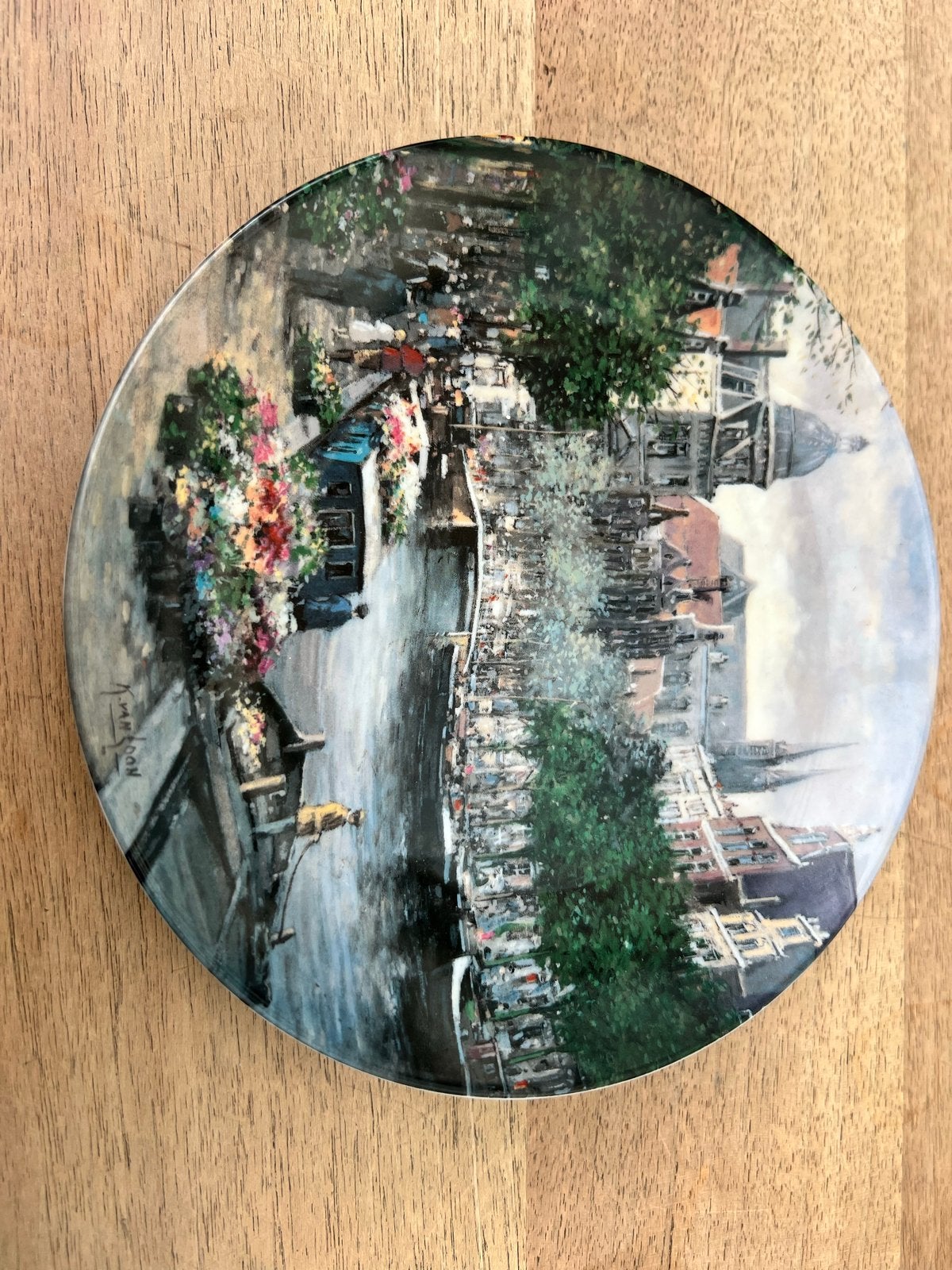Mosa Wandbord 'De Amsterdamse Bloemengracht', Ophalen of Verzenden