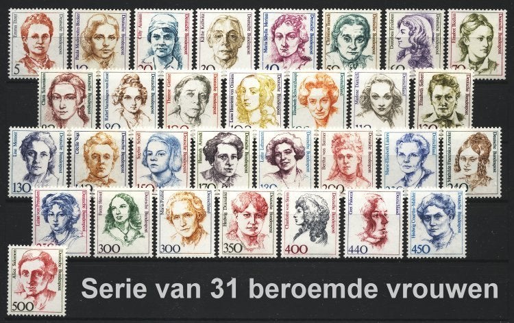 Duitsland (BRD) Complete serie met beroemde Vrouwen., Verzenden, BRD, Postfris