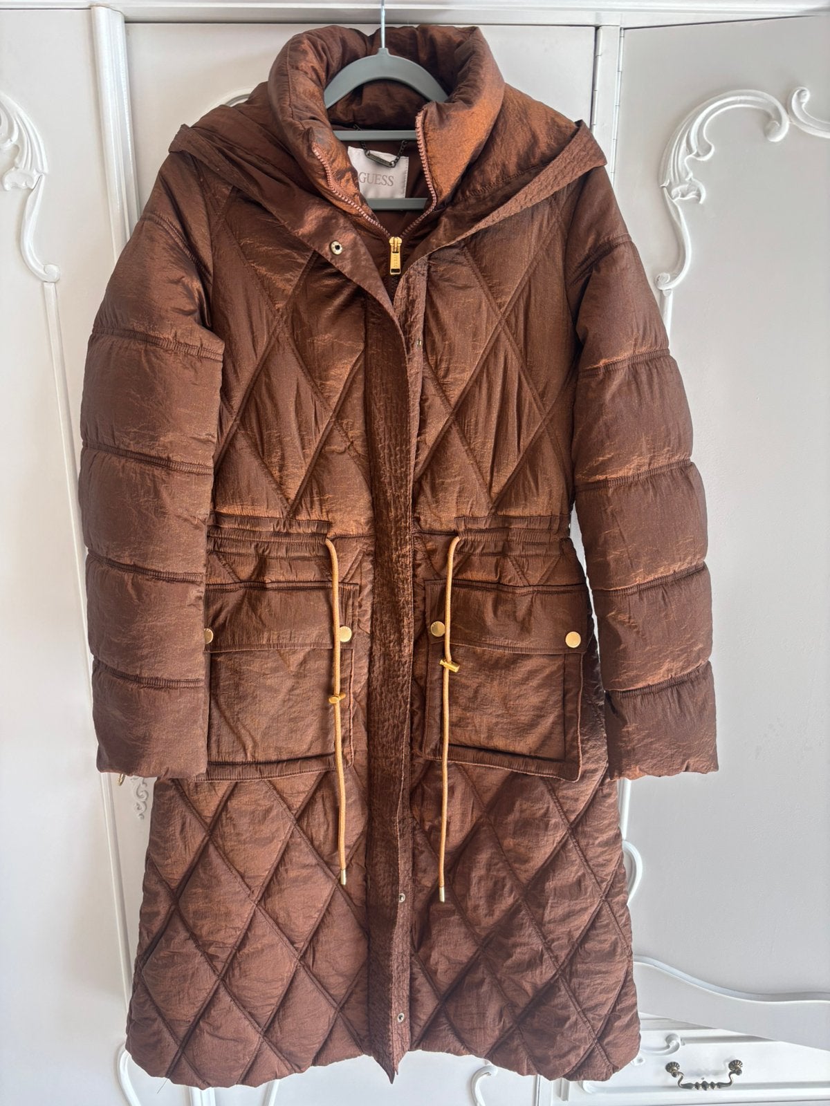 Nieuw bronskleurige jas Guess maat XS, Ophalen of Verzenden, Nieuw, Maat 34 (XS) of kleiner, Overige kleuren