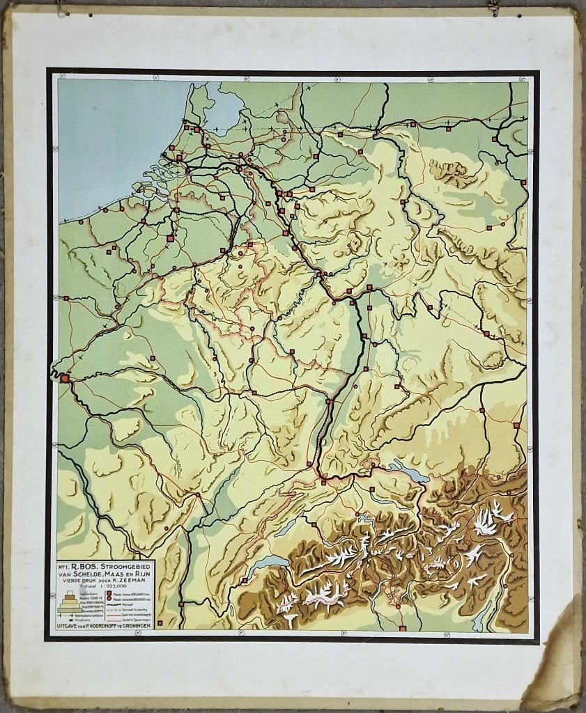 Stroomgebied van Schelde, Maas en Rijn / R. Bos, K. Zeeman, Antiek en Kunst, Ophalen, Geschiedenis