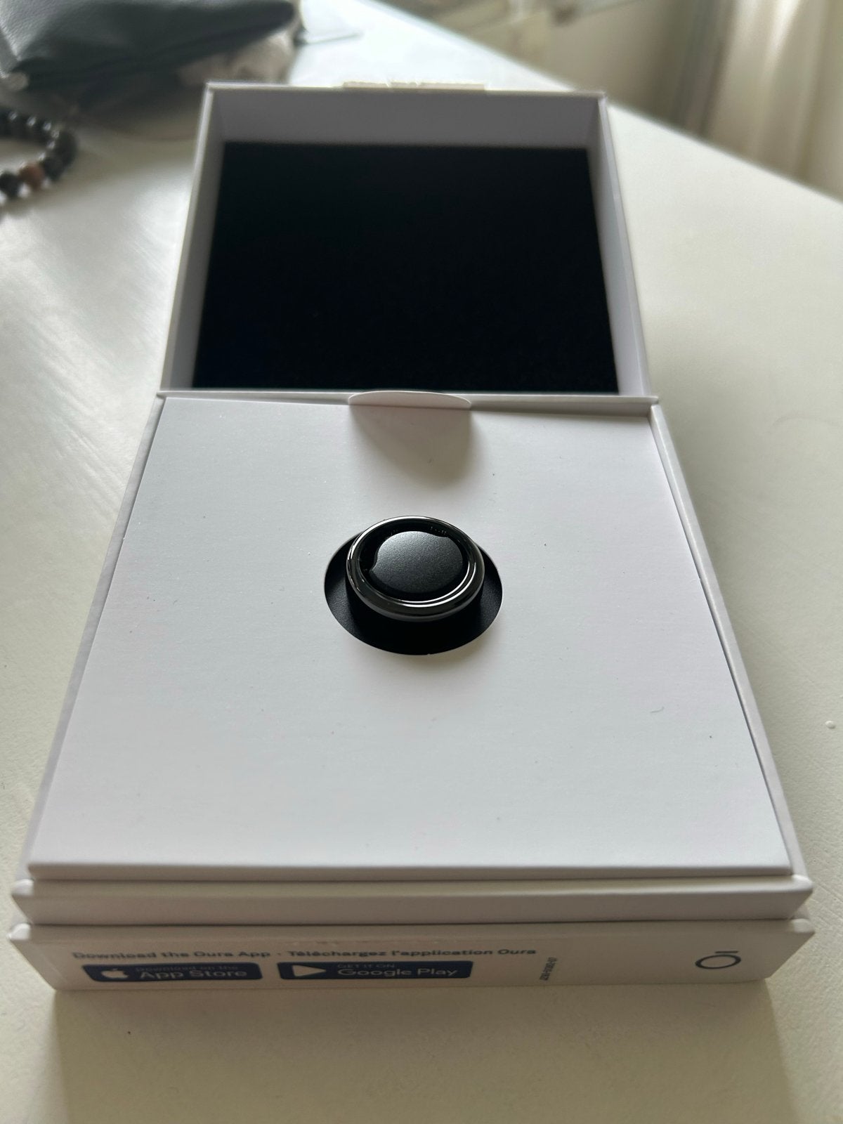 Oura Ring Gen 3 Horizon Zwart Maat 7 - Nieuw in doos, Ophalen, Nieuw, Zwart