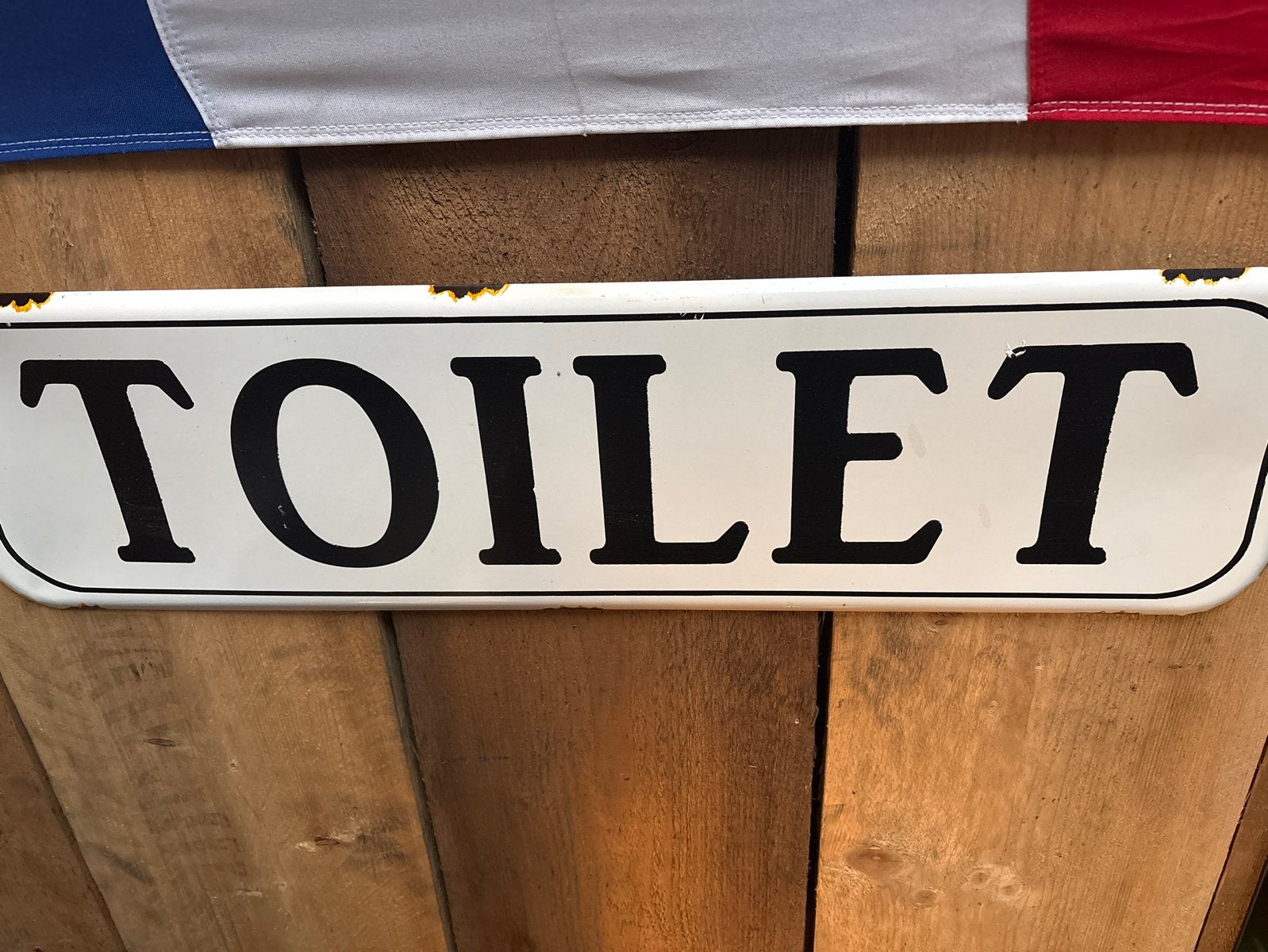 Stalen Toilet Bordje 19x70 cm, Ophalen of Verzenden