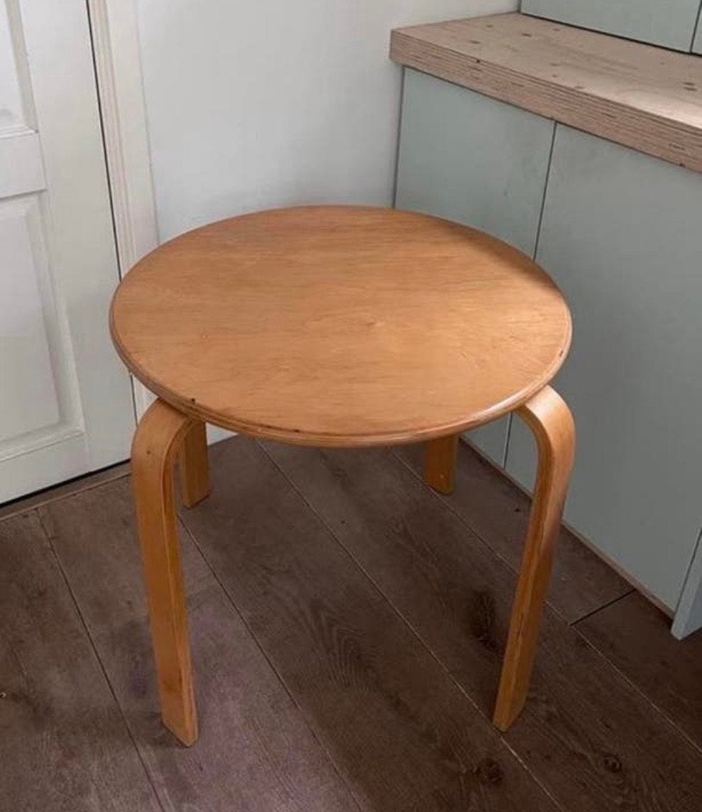 Vintage Ivar Aalto IKEA bijzettafel, Ophalen, Minder dan 45 cm, Minder dan 55 cm, Gebruikt