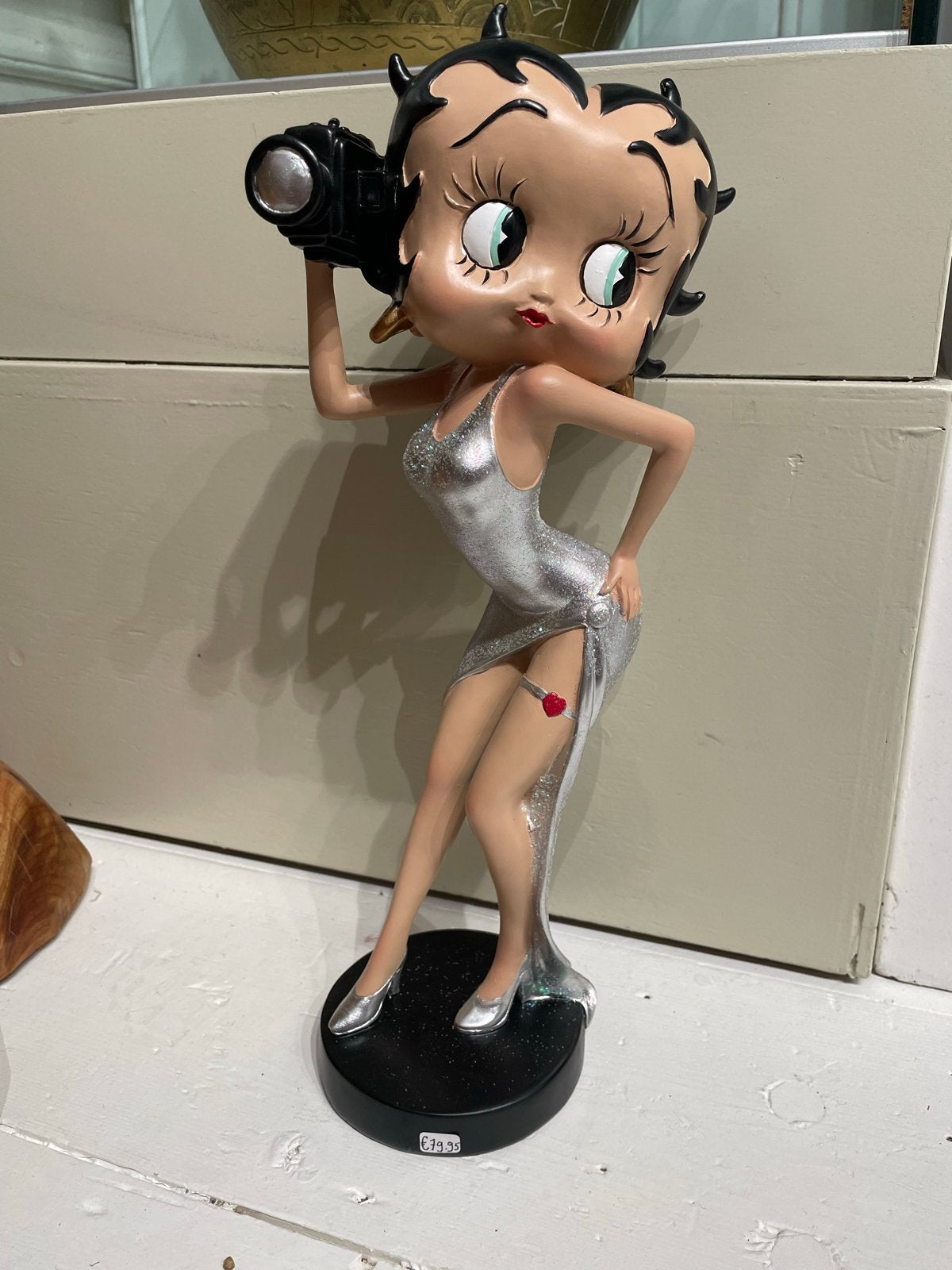 Betty Boop beeld met camera - Zilveren jurk, Ophalen of Verzenden, Zo goed als nieuw, X, X