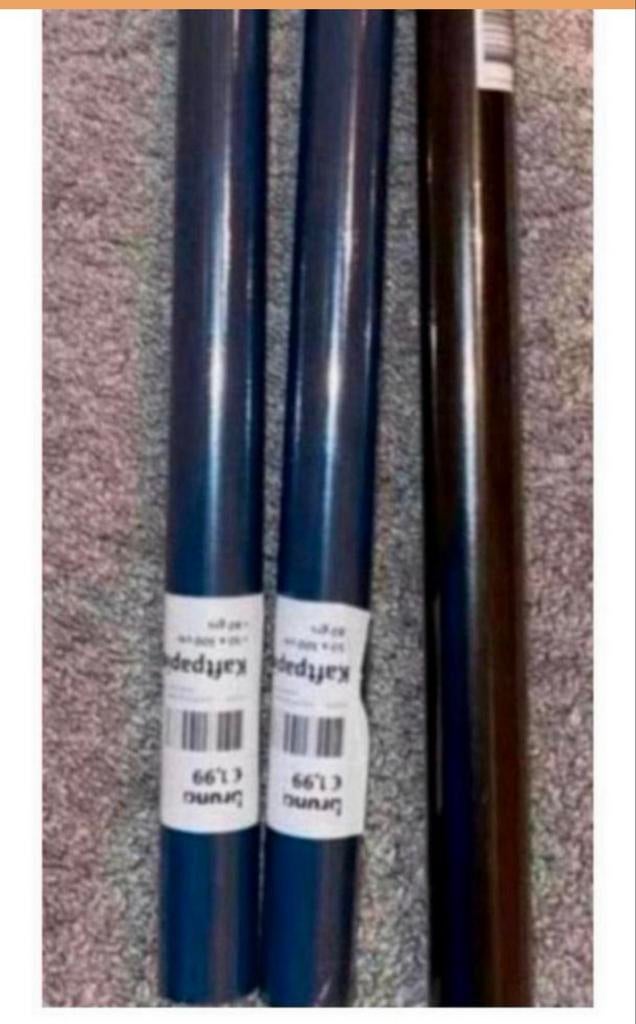 Kaftpapier bruna nieuw 3 rollen blauw en zwart, Ophalen of Verzenden, Nieuw
