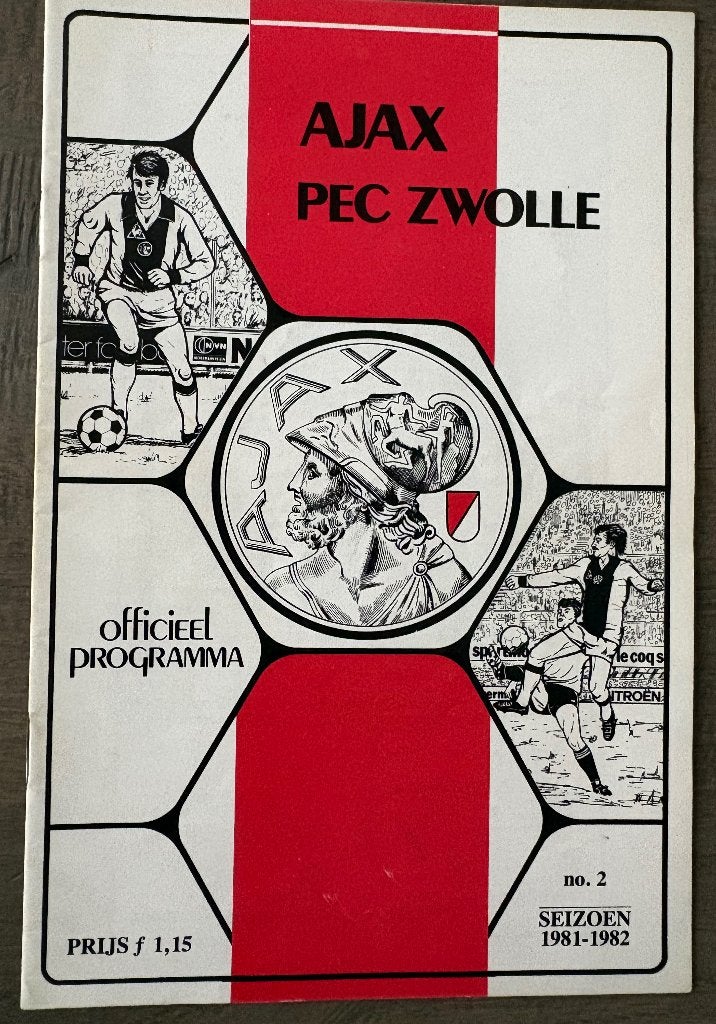 Programma Ajax - PEC Zwolle 1981-1982, Ophalen of Verzenden, Zo goed als nieuw, Ajax, Boek of Tijdschrift