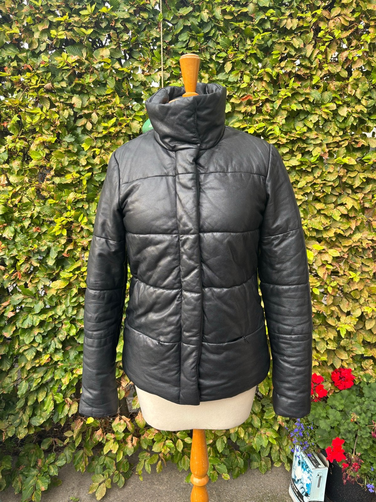 Zara Collection Lamsleren Zwarte Puffer Jas Maat S, Ophalen of Verzenden, Gedragen, Maat 36 (S), Zwart