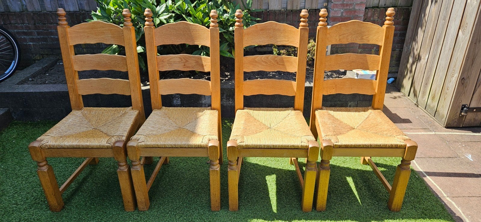 Keukenstoelen (4 stuks), Ophalen, Gebruikt, Bruin, Hout