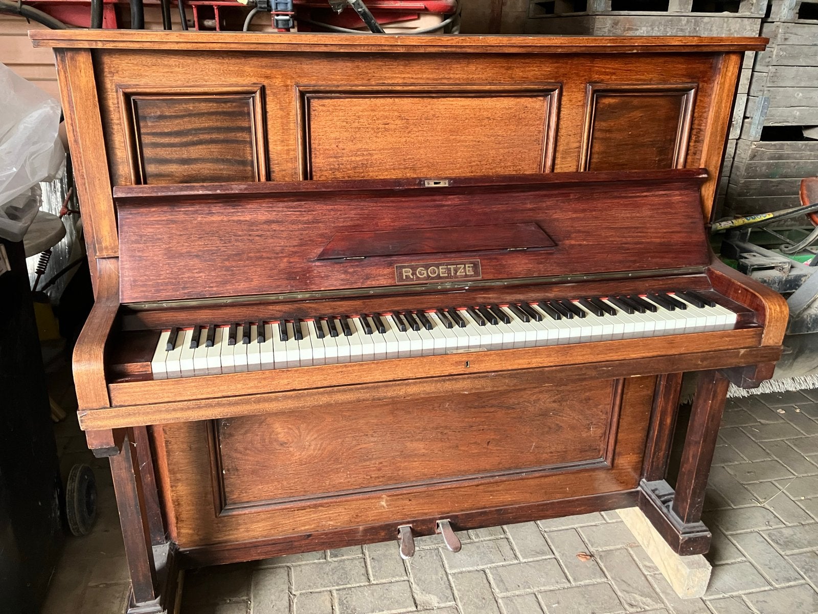 Antieke R. Goetze Piano - Klassiek Muziekinstrument