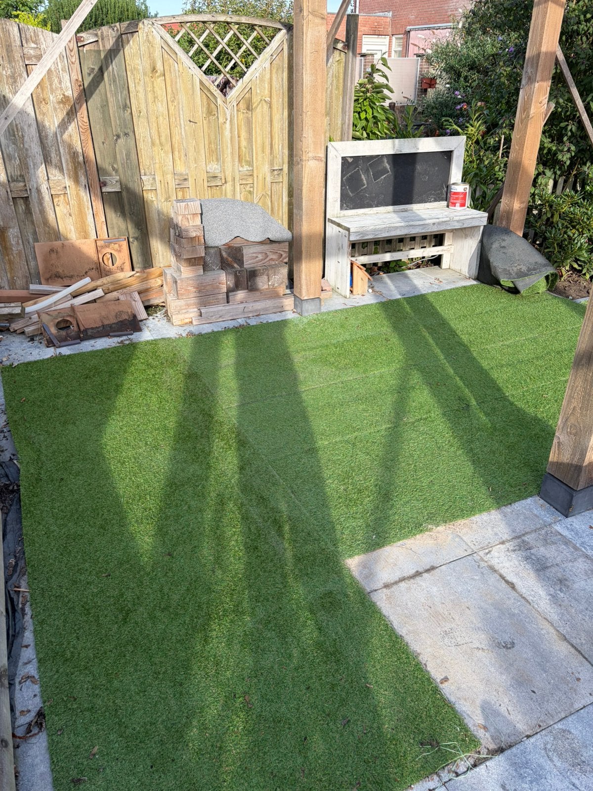 6 x kunstgras mat 1x3 meter, Tuin en Terras, Ophalen, Zo goed als nieuw, 20 m² of meer
