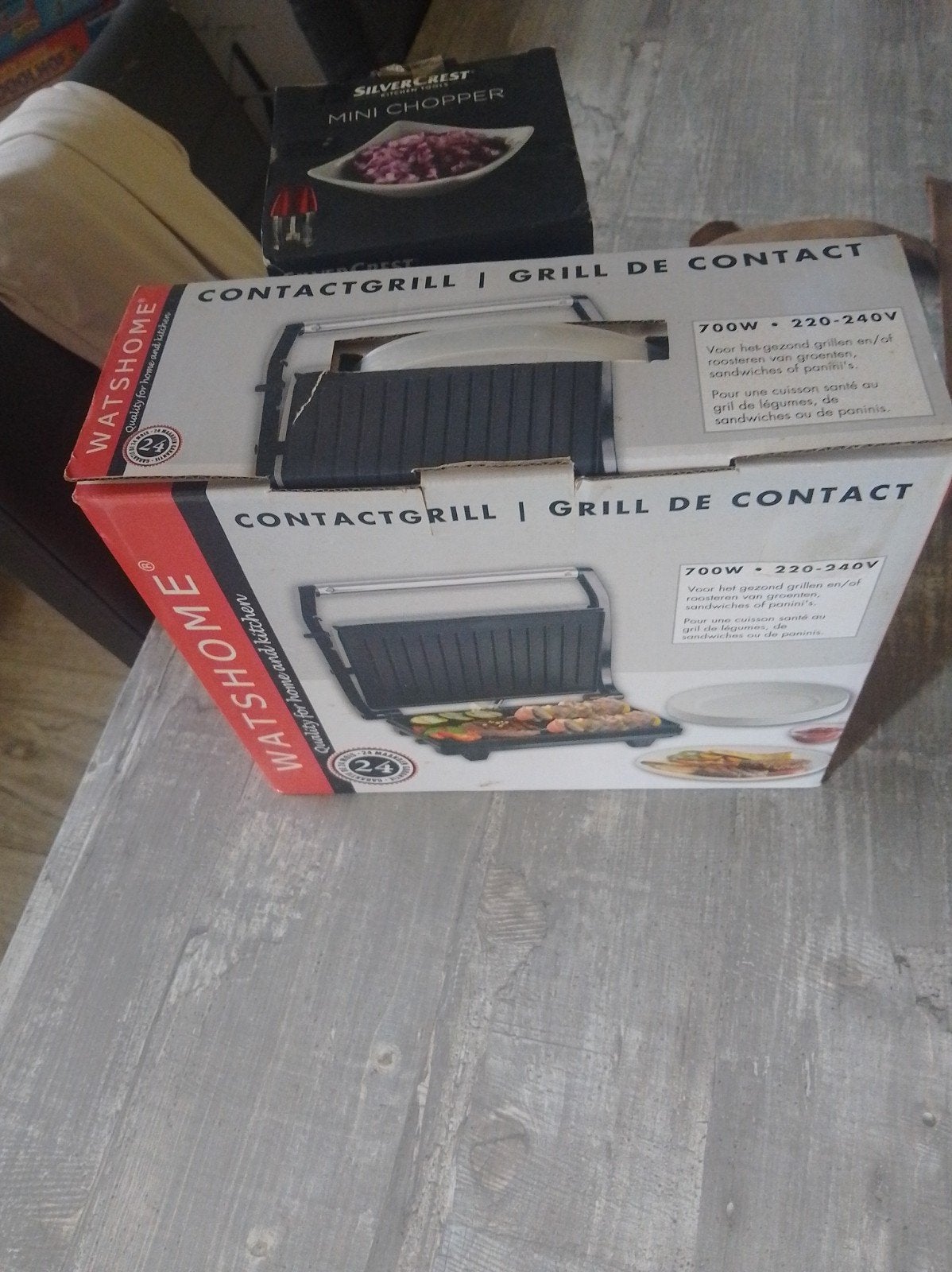 Contactgrill en mini chopper, Ophalen, Nieuw, Minder dan 45 cm, Minder dan 45 cm