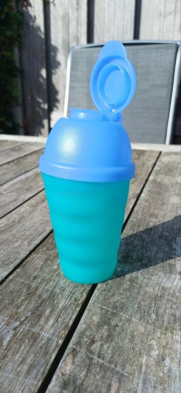 Tupperware Drinkfles/Shaker - Blauw/Groen, Huis en Inrichting, Ophalen of Verzenden
