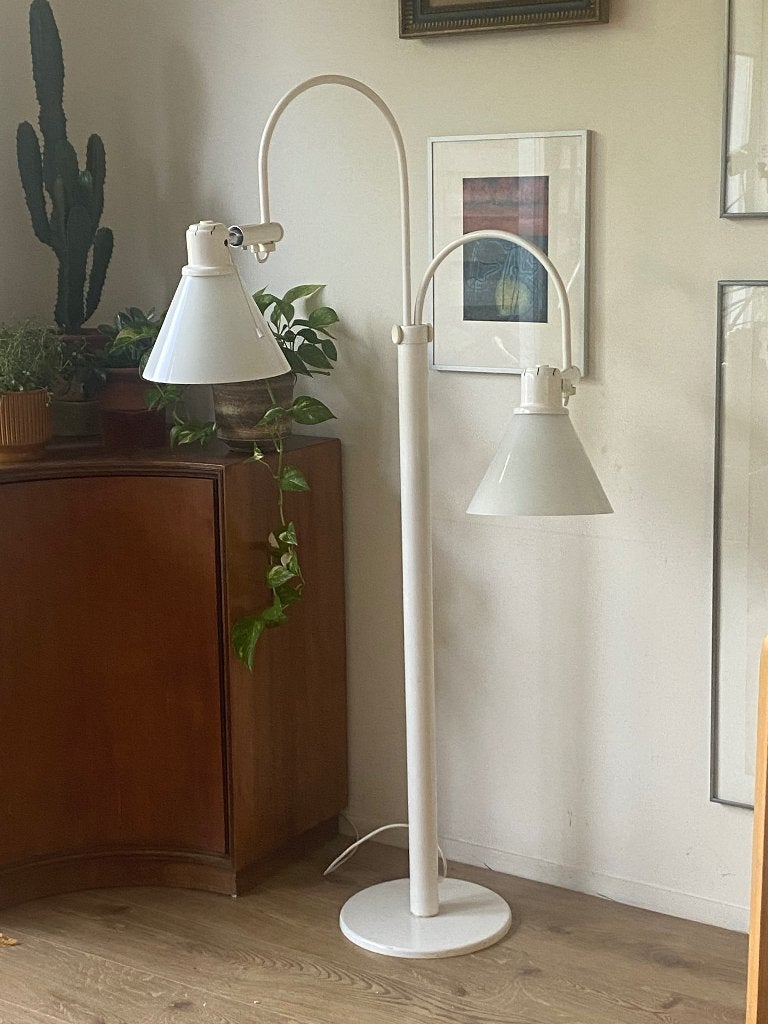 Vintage jaren 70 vloerlamp, Huis en Inrichting, Ophalen, Gebruikt, Glas, 150 tot 200 cm