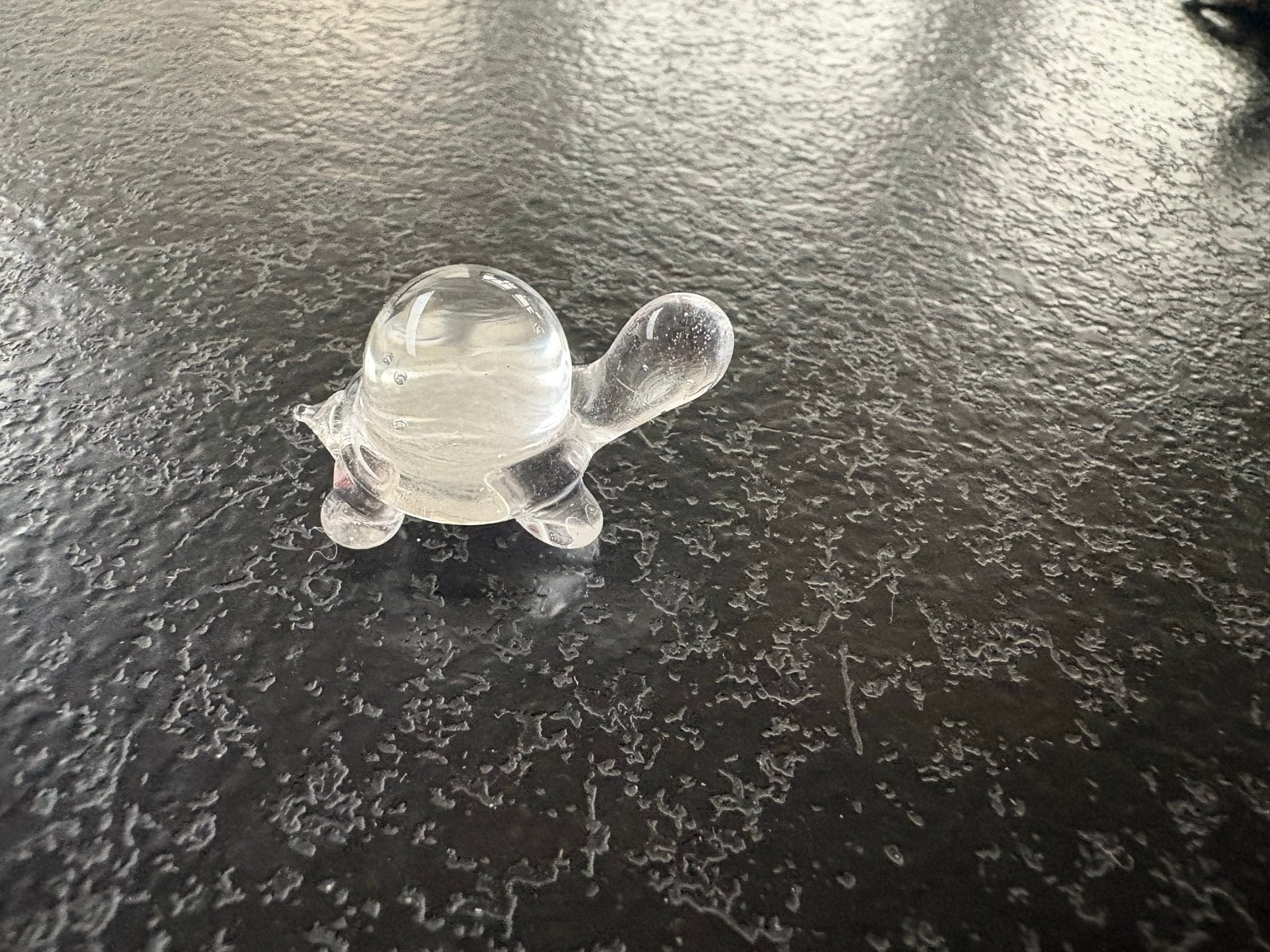 Miniatuur glazen schildpad beeldje, Ophalen of Verzenden, Zo goed als nieuw