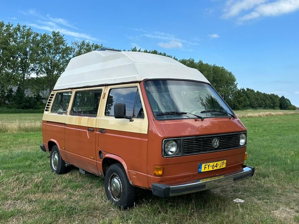 VW T3 Camper (benzine) te koop, Caravans en Kamperen, Campers, Dakluik, Volkswagen, Handgeschakeld, Tot en met 3