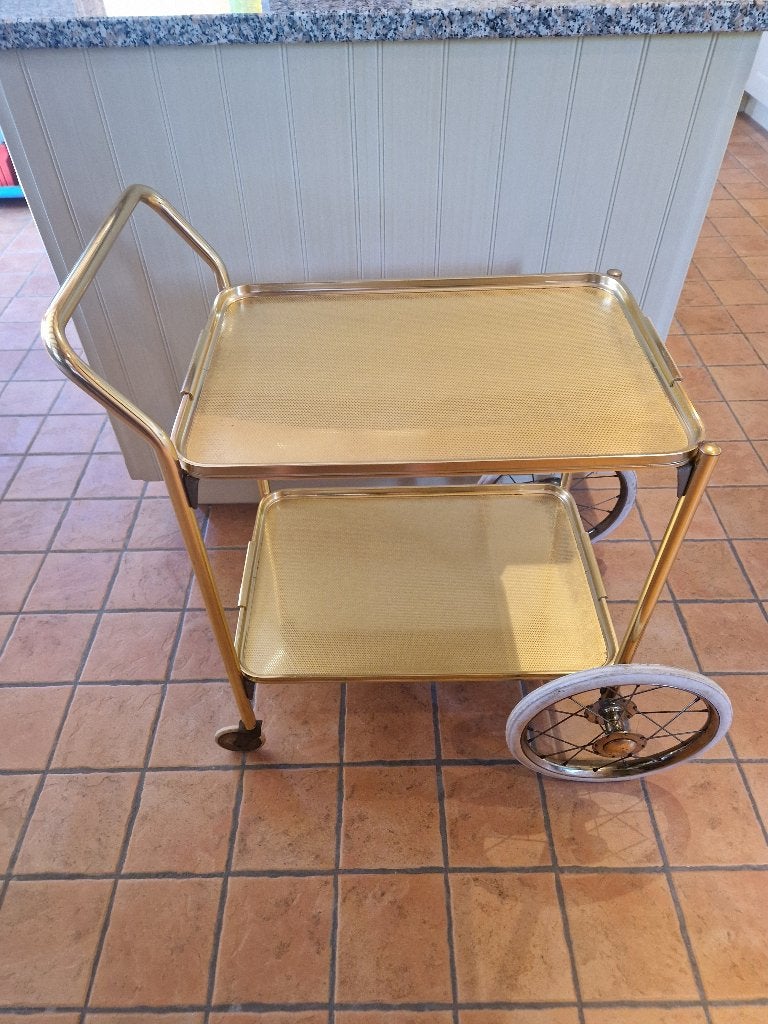 Woodmet Bar Cocktail Theewagen Trolley  UK Goud Aluminium, Ophalen