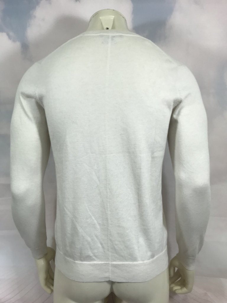 Hilfiger cotton cashmere creme witte trui M (1C1), Kleding | Heren, Tweedehands verkoop, Tweedehands verkoop, Wit, Ophalen of Verzenden